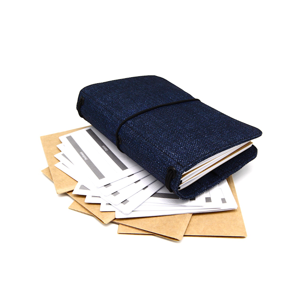 DENICZECH DENIM M - 240 stran, 4 organizéry, 8 plánovačů - vyladěný cestovatelský deník