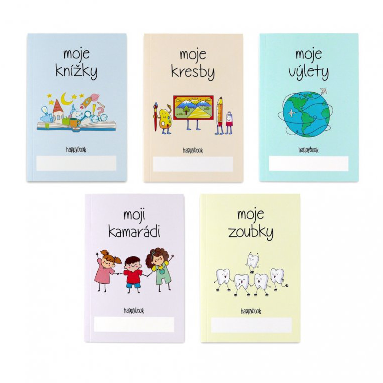 Kompletní sada - zápisníky pro děti happybook - zvýhodněná cena